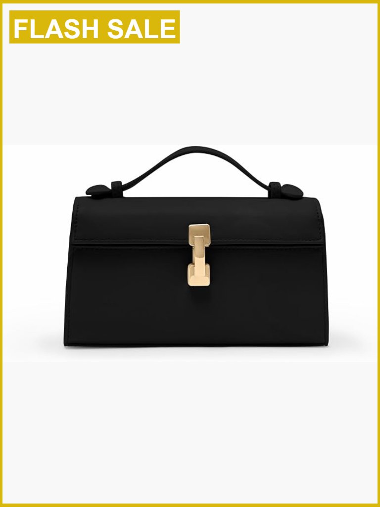 Trendy 3-In-1 Vegan Leather Crossbody Bag Top Handle Clutch Evening Purse